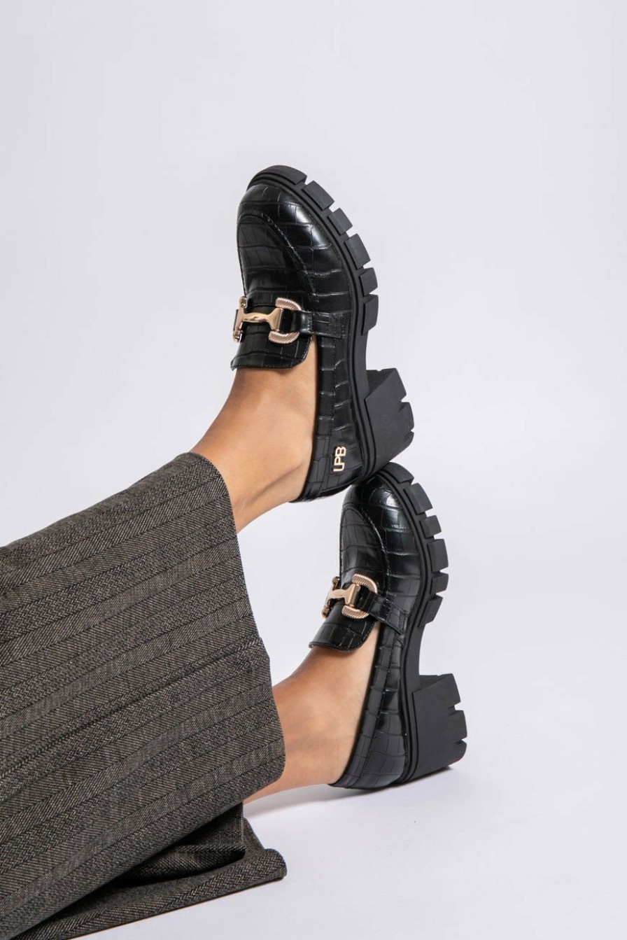 CHAUSSURES LES PETITES BOMBES | Derbies Giancento Noir Croco