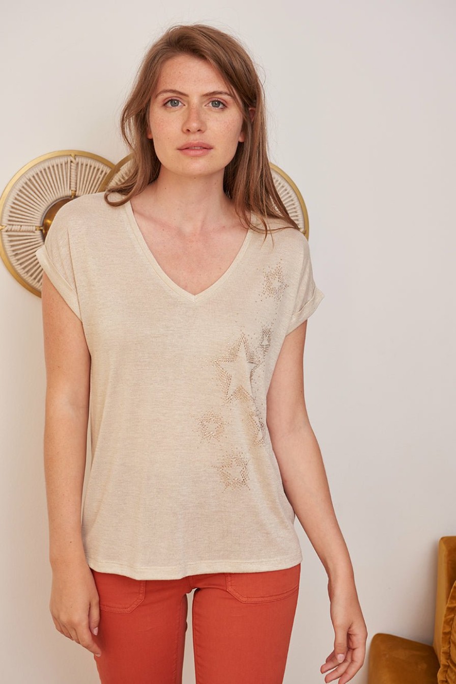 PRÊT-À-PORTER LES PETITES BOMBES | T-Shirt Derna Beige