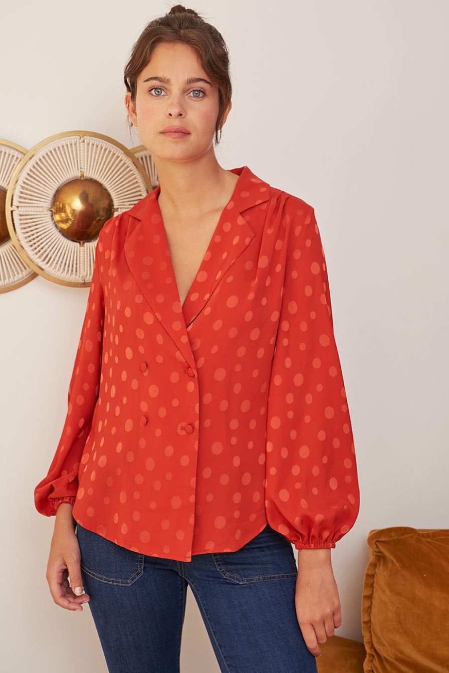 PRÊT-À-PORTER LES PETITES BOMBES | Blouse Gilia Terra Cotta