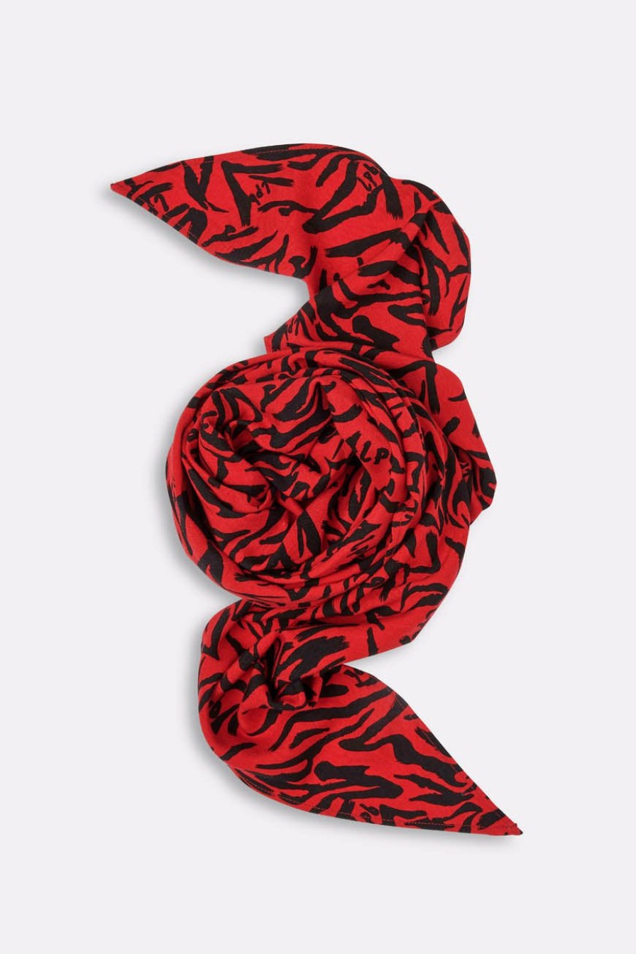 ACCESSOIRES LES PETITES BOMBES | Foulard Coryse Moonlight Print Rouge Moonlight