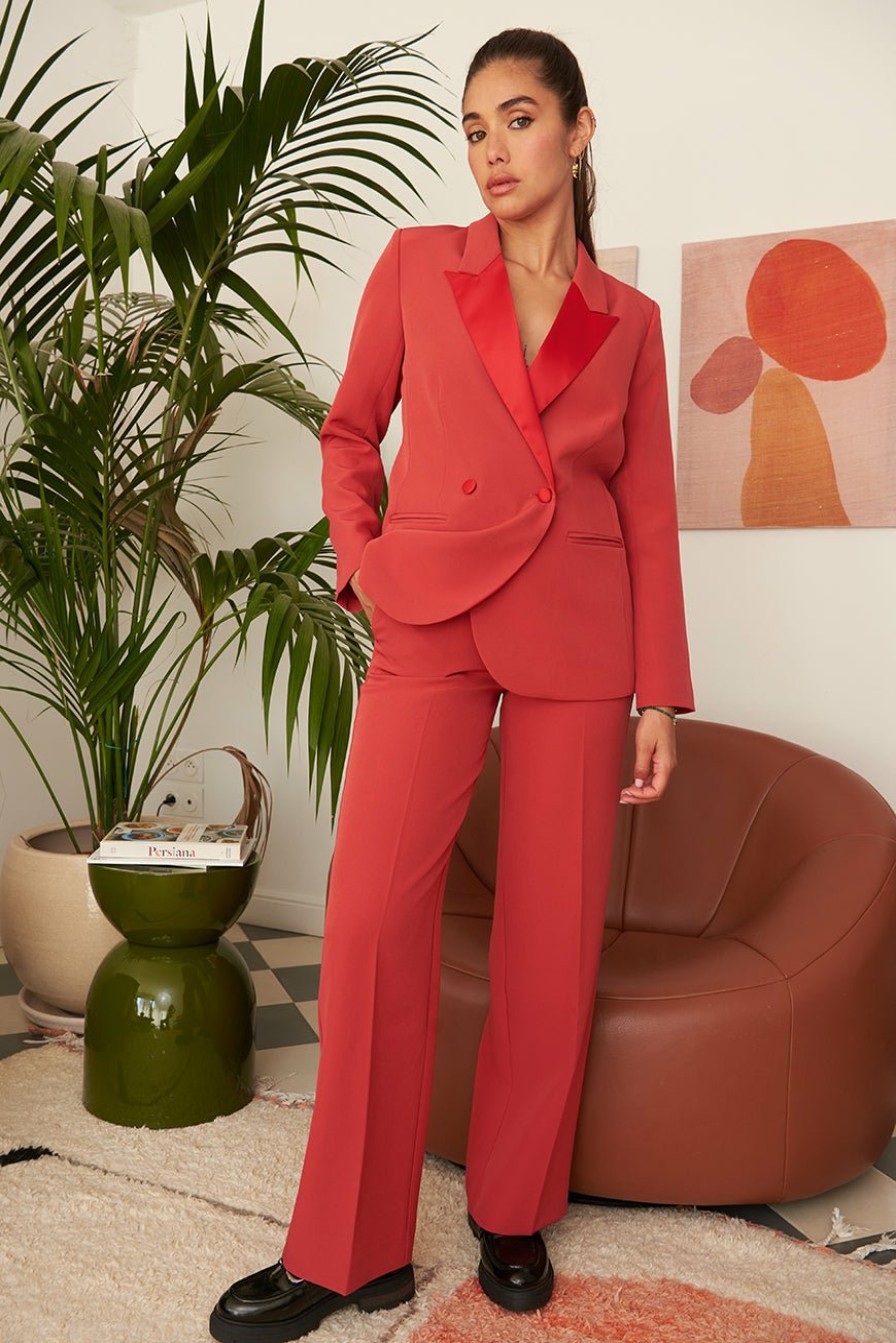 PRÊT-À-PORTER LES PETITES BOMBES | Pantalon Edith Rouge