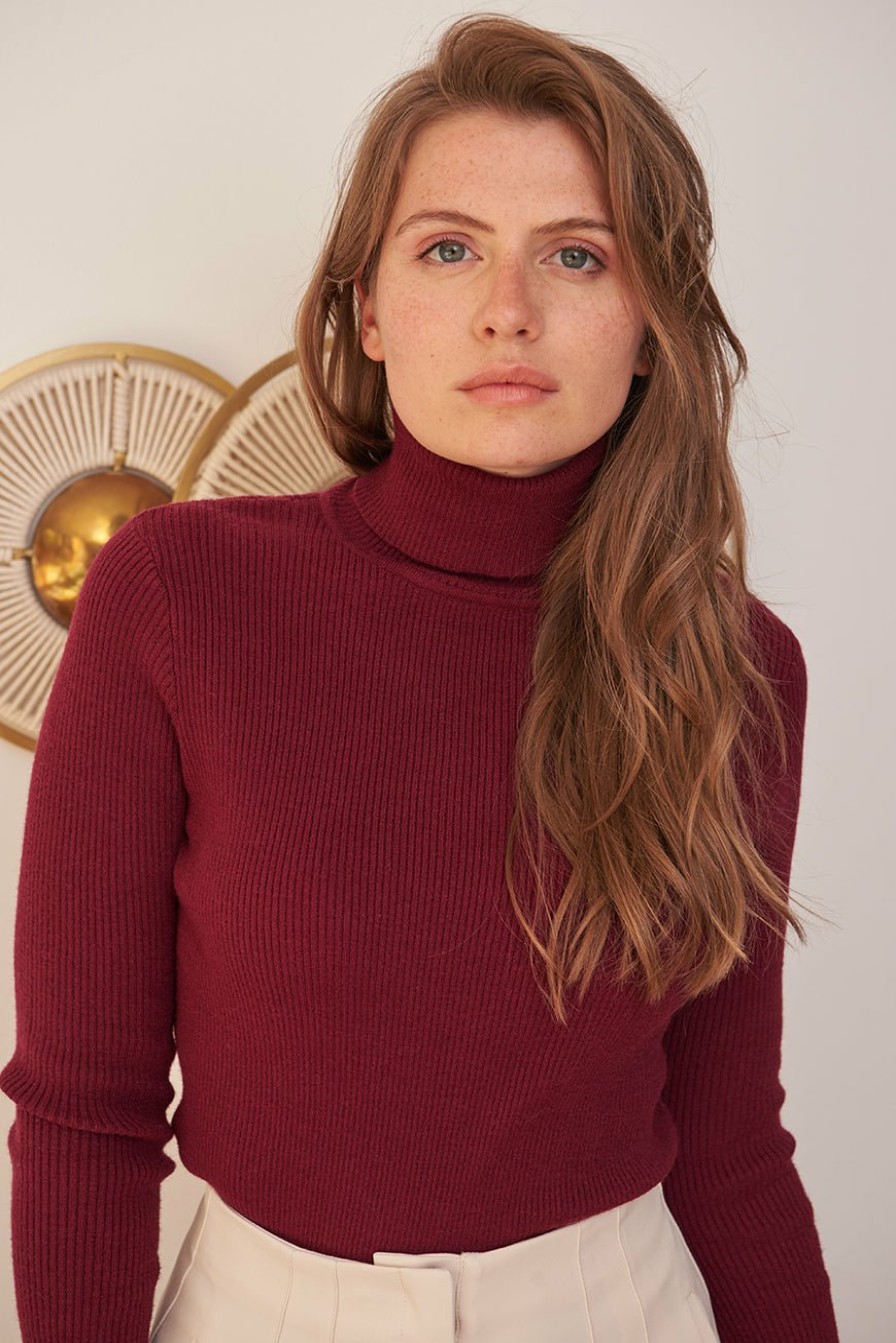 PRÊT-À-PORTER LES PETITES BOMBES | Pull Auria Cotele Bordeaux