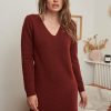 PRÊT-À-PORTER LES PETITES BOMBES | Robe Pull Gaetane Chocolat