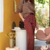 PRÊT-À-PORTER LES PETITES BOMBES | Pantalon Edrea Bordeaux